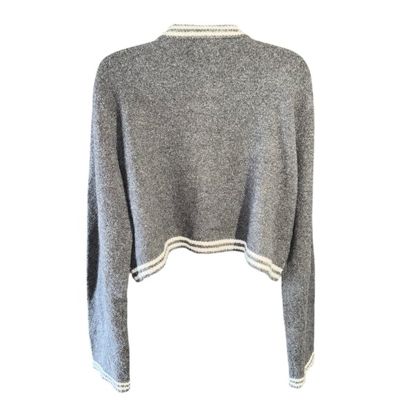 American Eagle Gray Knit Button Front Cardigan Sweater Women’s Large Soft - Picture 3 of 7